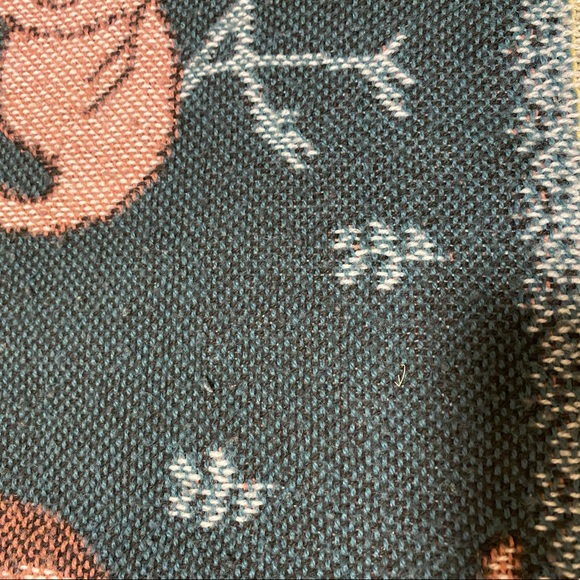 Noahs Ark Woven Throw Blanket Tapestry with Fringe - Picture 4 of 4